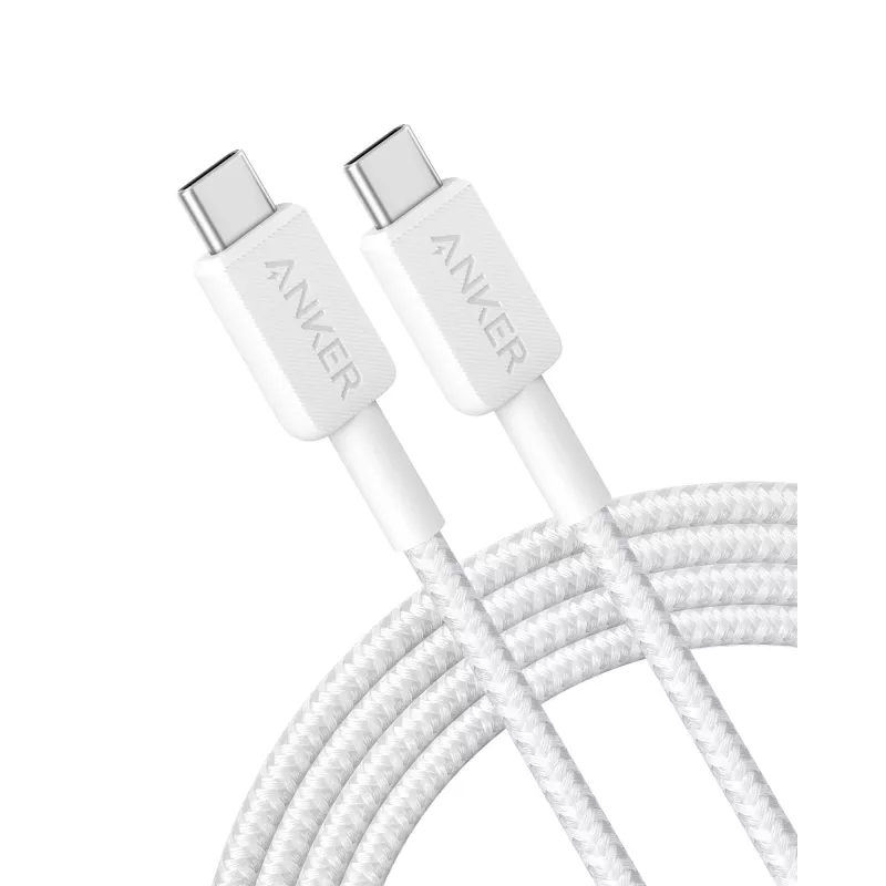 Cabo USB-C para USB-C Anker 322 — 1,8 m, branco