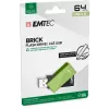 Pen USB Emtec C350 Brick 64 GB USB Type-A preto verde
