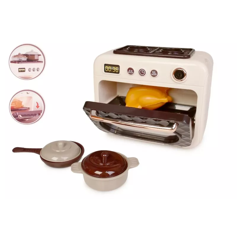 Forno de brincar Artyk 180507 com luz – brinquedo para crianças para conjuntos de faz de conta