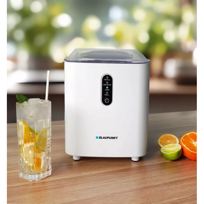 Máquina de fazer gelo BLAUPUNKT IMB201 design compacto produção rápida de gelo
