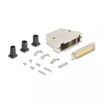 Conector de fio DeLOCK 67140 D-Sub 50 pinos prateado conector macho