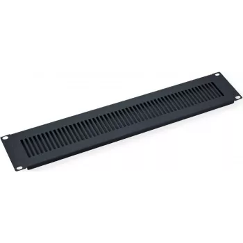 VALUE 26.99.0320 Painel cego ventilado de 19 polegadas, 2U, RAL 9005 Preto