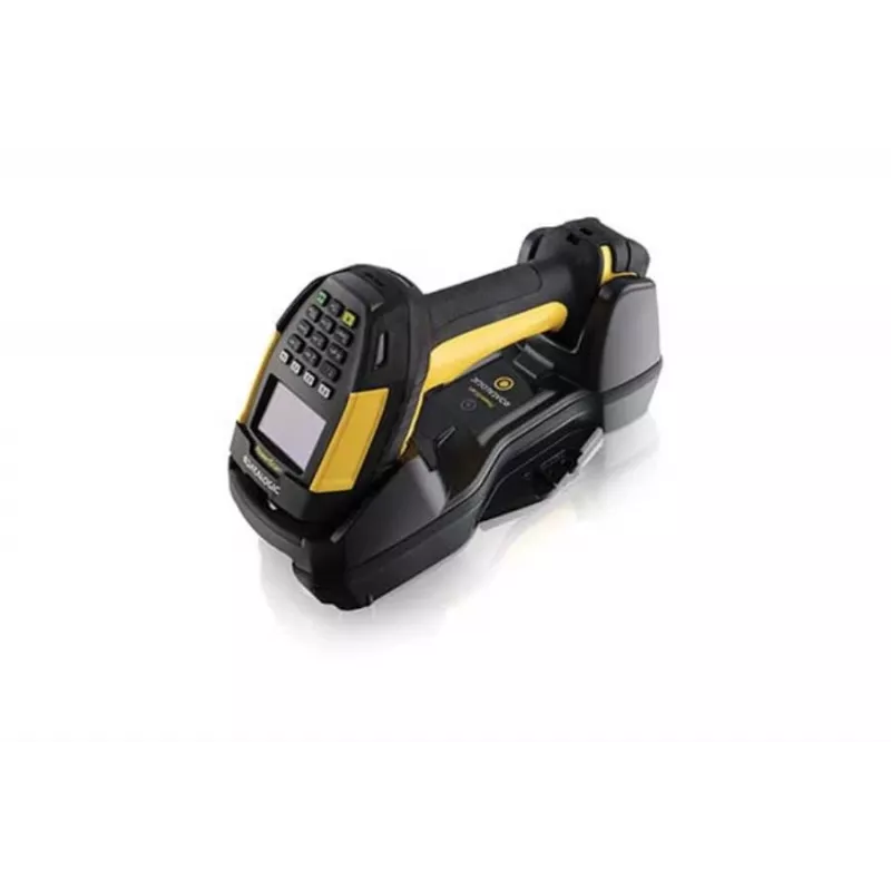Leitor de códigos de barras portátil Datalogic PM9600-DKHP433RK10 1D/2D laser com fios sem fios