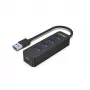 UNITEK uHUB Q4 USB 3.2 Gen 1 (3.1 Gen 1) Type-A 5000 Mbit/s Preto