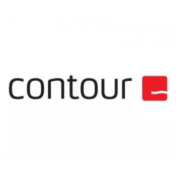 Rato ergonómico com fio Contour X-Bar com design centrado — preto