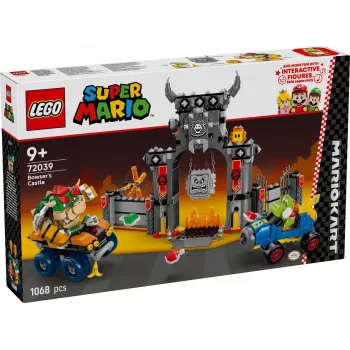 Brinquedo de construção LEGO 72039 Super Mario Fortaleza do Bowser com Mario Kart, conjunto interativo