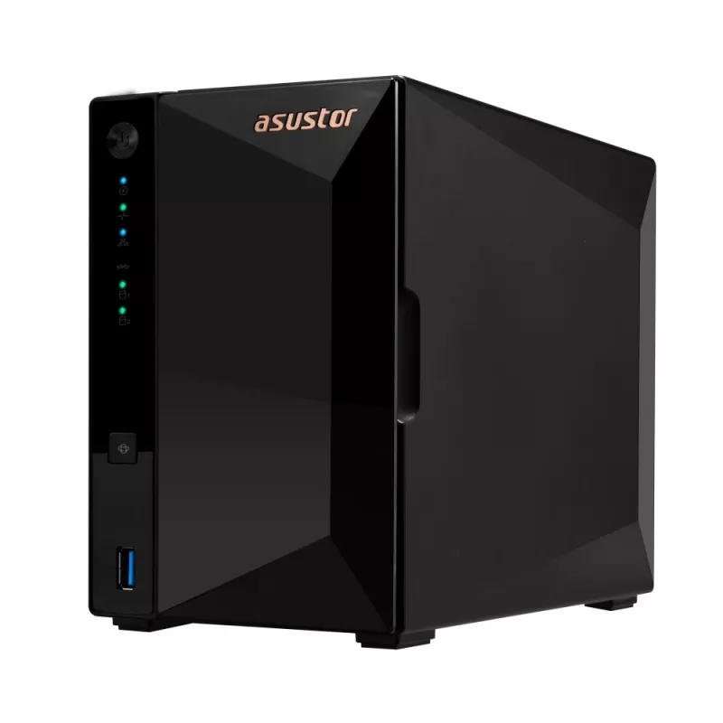 Asustor DRIVESTOR 2 Pro Gen2 AS3302T v2 NAS Realtek RTD1619B 2 GB DDR4 ADM preto