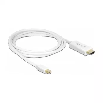 Adaptador de cabo de vídeo DeLOCK 83707 Mini DisplayPort para HDMI 2m branco
