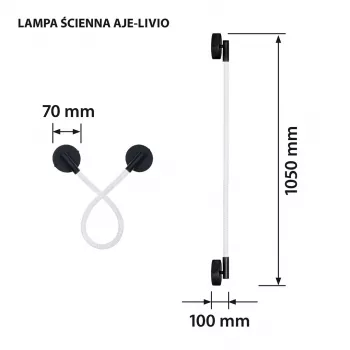 Aplique de parede LED Activejet AJE-LIVIO WW