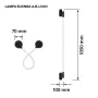 Aplique de parede LED Activejet AJE-LIVIO WW