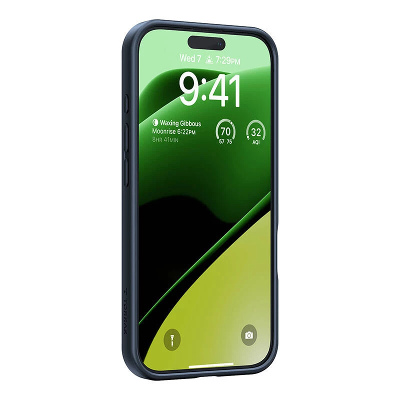 Capa protetora para telemóvel Torras Ostand Pro para iPhone 16 — preta, design fino resistente a impactos