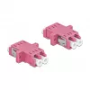 Conector de fibra ótica LC fêmea–fêmea DELOCK 86537 OM4, pack de 2