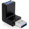Adaptador USB 3.0 M/F DeLOCK 65340 preto
