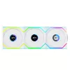 Ventoinha Lian Li UNI FAN SL Wireless LCD 120 12 cm branca 3 unidades