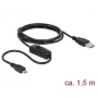 Cabo USB DeLOCK 84803 USB 2.0 1,5 m USB A Micro-USB B preto