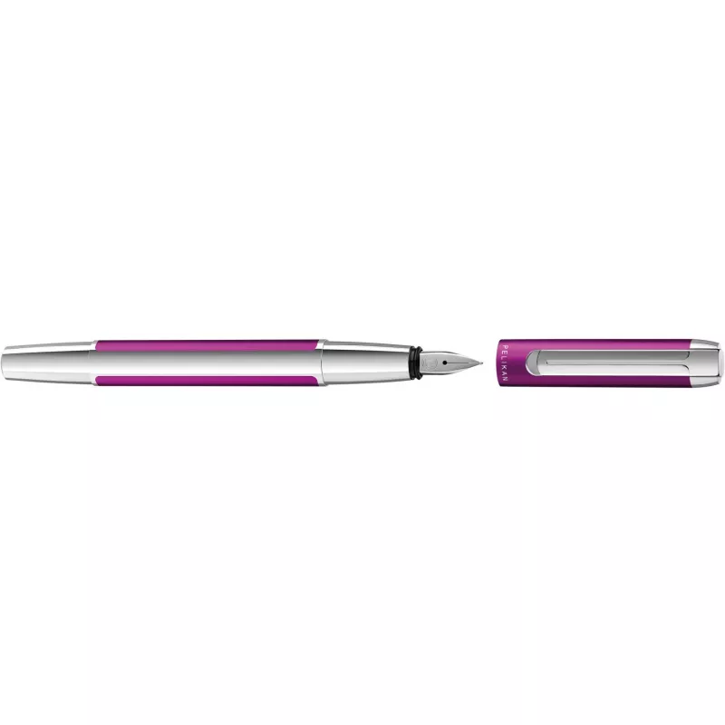 Caneta de tinta permanente Pelikan Pura P40 1 unid. em estojo de oferta G24 violeta M