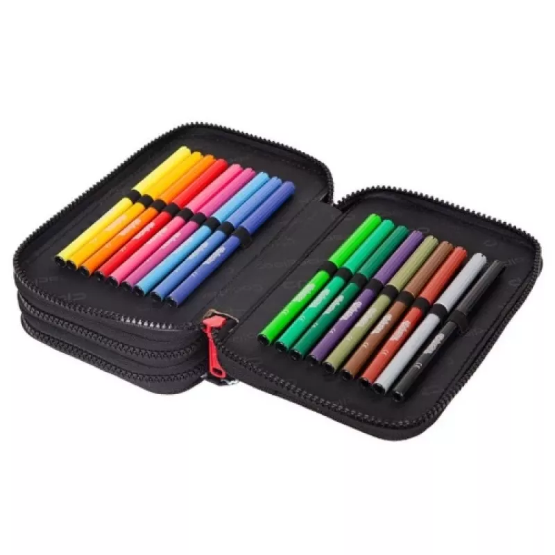 Estojo Cool pack Jumper 3 — organizador de material escolar de três andares com design de urso, tecido resistente