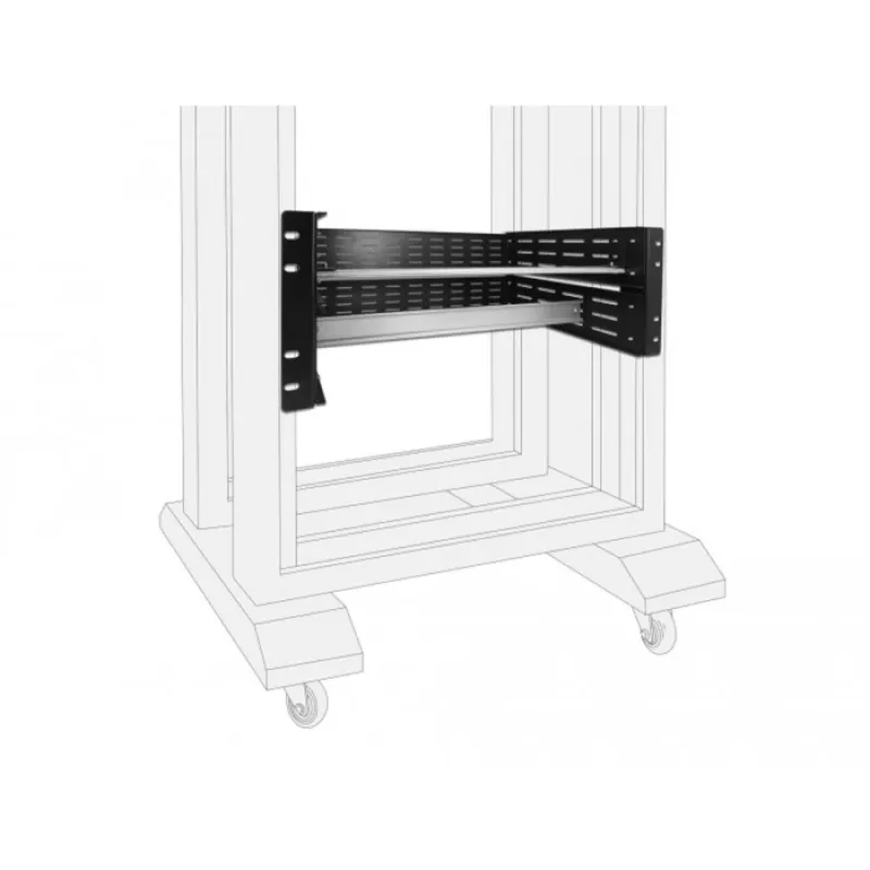 Delock kit de montagem em calha DIN - montável em rack - preto - 4U - 48,3 cm (19