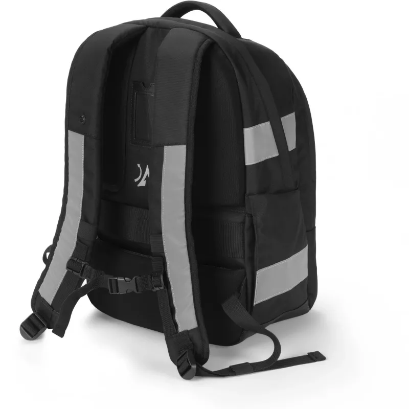 Mochila DICOTA Hi-Vis V2 preta 320x220x455mm PET TPU