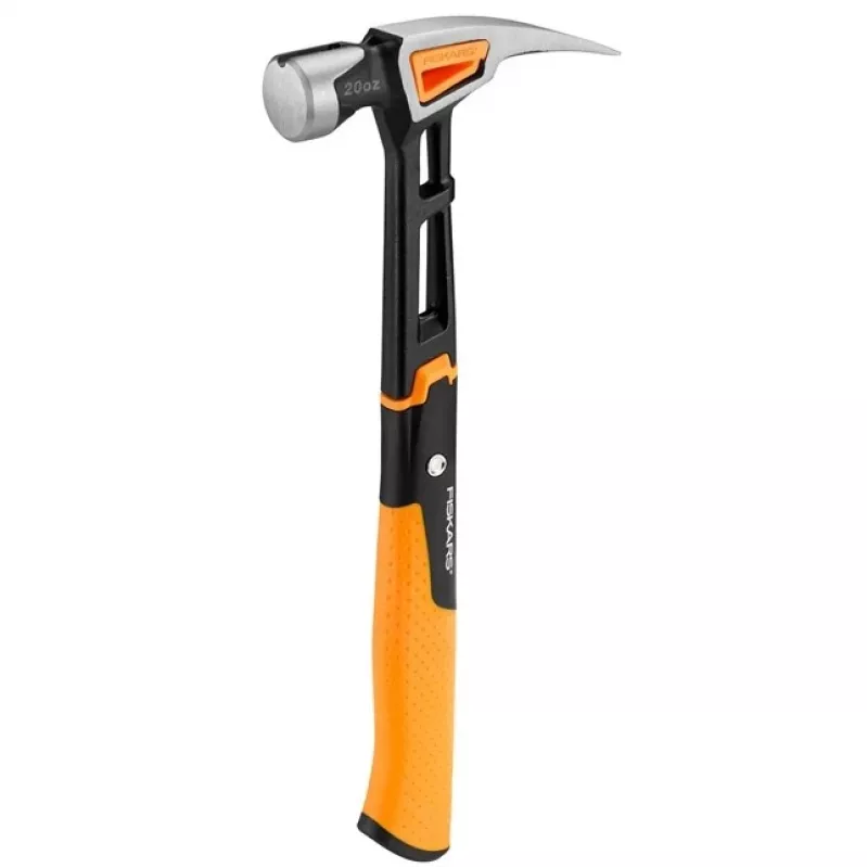 Fiskars 1020214 Martelo de unhas preto, metálico, laranja