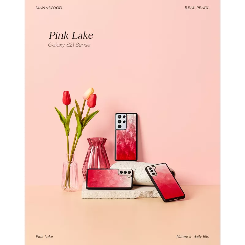 Capa para smartphone iKins para Samsung Galaxy S21+ — pink lake com detalhes pretos