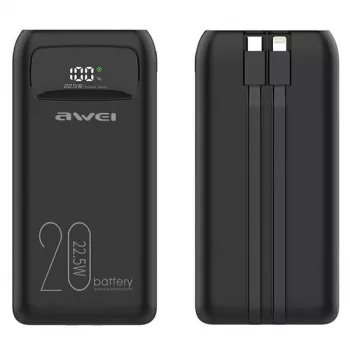 Powerbank 20000mAh P169 K 22.5W USB-C + Cabo Apple