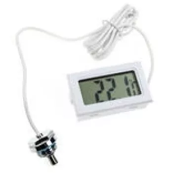 Termómetro digital Lamptron TS708 com ligação roscada G1/4 polegadas, branco