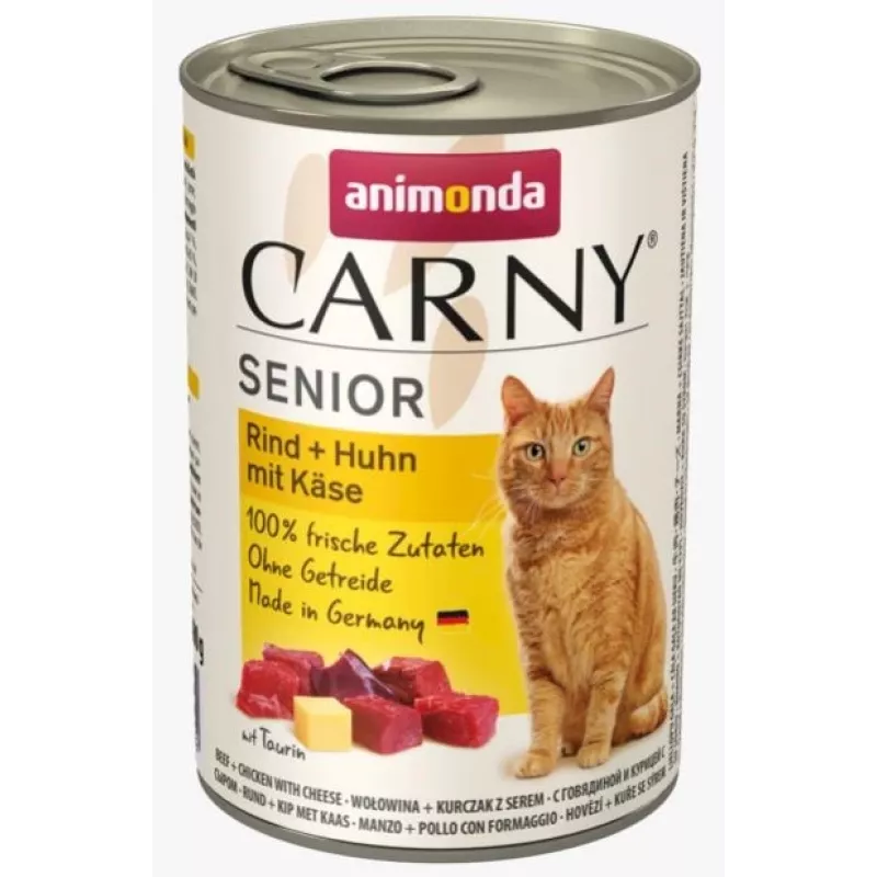 Animonda Carny comida húmida para gatos, vaca + frango com queijo