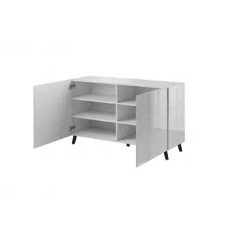 Aparador Cama Sideboard 2D REJA branco brilhante/branco brilhante