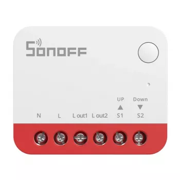Interruptor inteligente Sonoff MINI-ZBRBS compatível com ZigBee tamanho mini para instalação encastrada, relé plano
