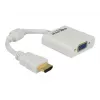 Adaptador Delock HDMI-A macho > VGA fêmea - adaptador de vídeo - HDMI macho para HD-15 (VGA) fêmea - branco (65346)
