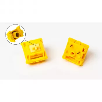 Conjunto de interruptores mecânicos de teclado Keychron Gateron Cap V2 amarelo dourado G32 — 110 interruptores