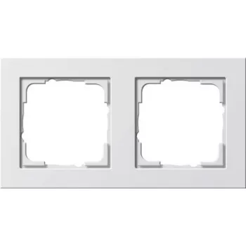 Gira 0212 29 moldura de 2 módulos, branco, sem parafusos