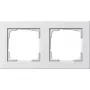 Gira 0212 29 moldura de 2 módulos, branco, sem parafusos