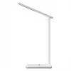 Media-Tech MT222 Leditou candeeiro de secretária LED com carregador sem fios Qi de 15 W, relógio, despertador, termómetro, branco