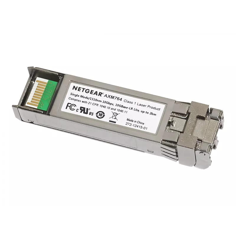 Transceptor de fibra ótica SFP+ Netgear 10GBASE-LR Lite – 10 Gbit/s, interface SFP+, Monomodo