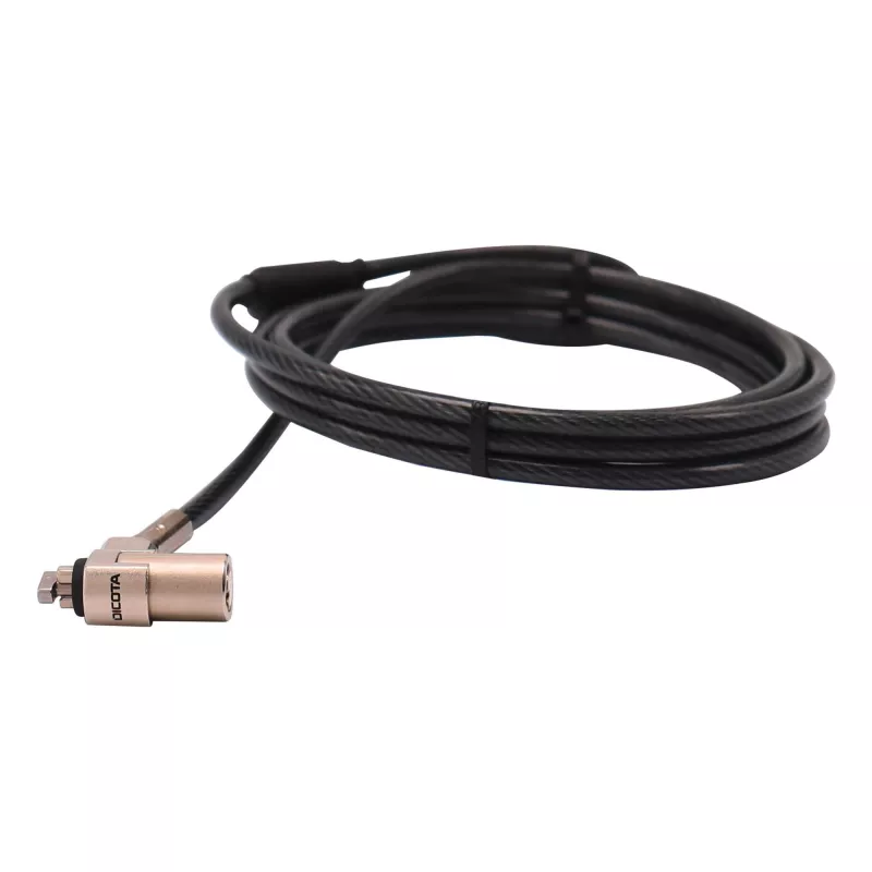 Cabo de segurança DICOTA D31831 preto prateado 2m chave redonda