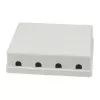 Synergy21 Keystone, suporte de módulo, patch panel para 4 módulos TP, montagem à superfície, branco (ABS)
