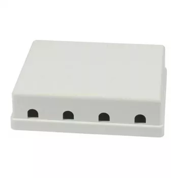 Synergy21 Keystone, suporte de módulo, patch panel para 4 módulos TP, montagem à superfície, branco (ABS)