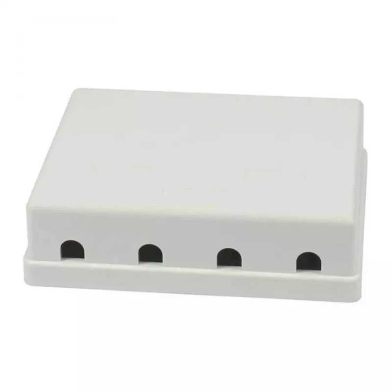 Synergy21 Keystone, suporte de módulo, patch panel para 4 módulos TP, montagem à superfície, branco (ABS)