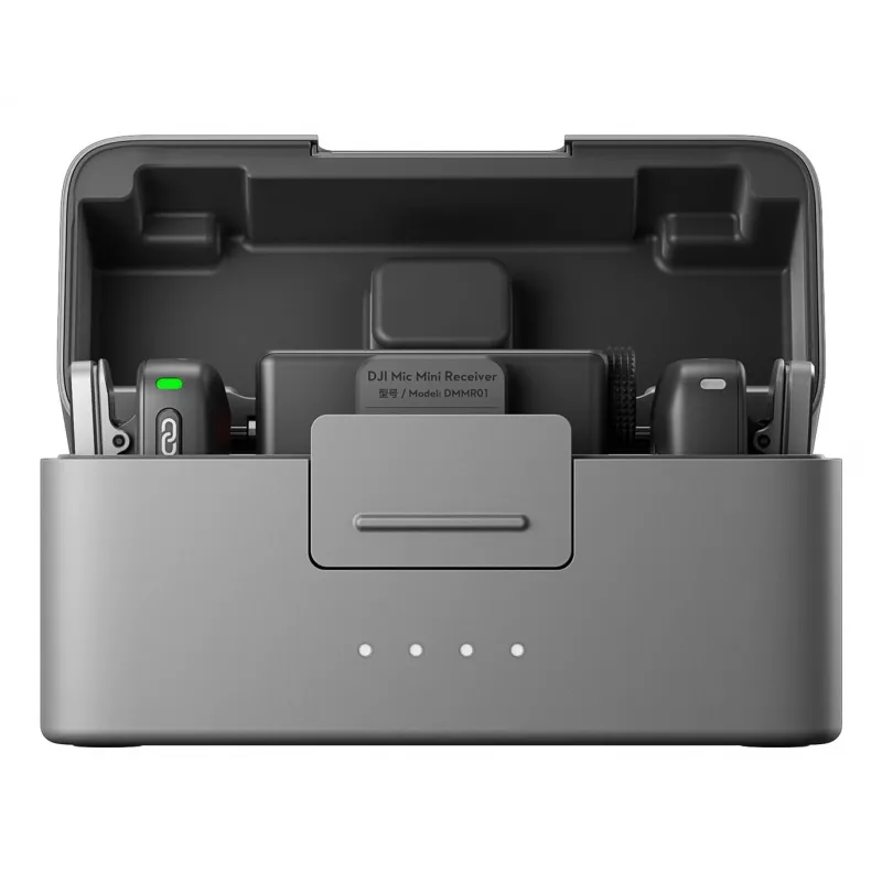 DJI Mic Mini (2 TX + 1 RX + estojo de carregamento) kit de microfone sem fios - cinzento escuro