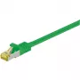 Cabo patch bruto Wentronic Goobay Cat.7, S/FTP (PiMF), verde, 2 m – LSZH sem halogéneos, cobre, ficha RJ45 (91604)