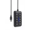 Hub USB Gembird UHB-U2P10P-01 — hub USB 2.0 de 10 portas