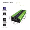 Inversor automóvel Qoltec Monolith 6000 W Verde 12 V