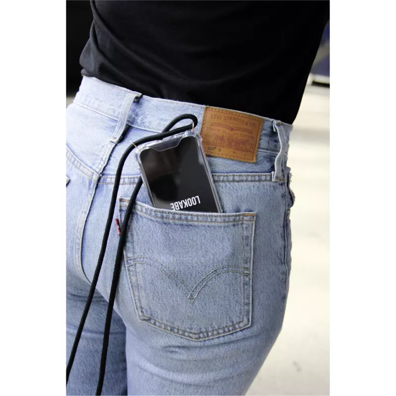 Lookabe capa de telemóvel com colar para iPhone XR, dourado/preto