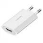 Adaptador de tomada USB-A, 5W, 5V/1A, 1xUSB-A branco