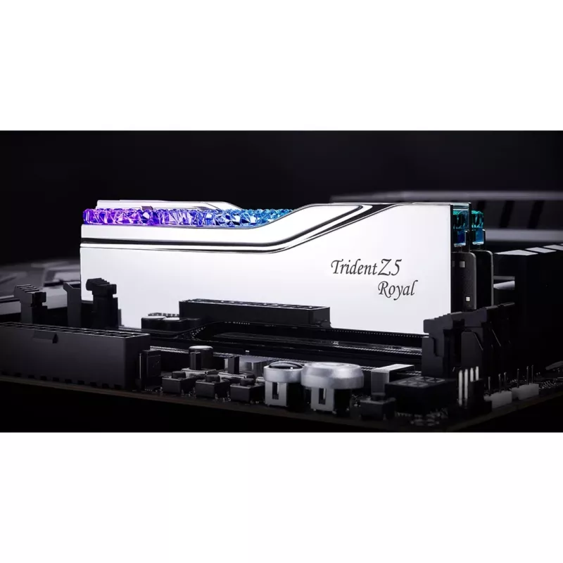 DIMM 32 GB DDR5-6000, memória RAM prateada, F5-6000J2836G16GX2-TR5S, Trident Z5 Royal RGB Silver, INTEL XMP