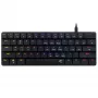 Teclado mecânico White Shark Nagamaki preto — layout US, interruptores mecânicos vermelhos