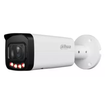Câmara de vigilância IP DAHUA IPC-HFW2449T-ZAS-IL — 4 MP, zoom motorizado 2,7–13,5 mm, IP67/IK10, PoE, IR/LEDs brancos