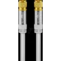 Cabo de antena SAT Goobay (tipo 135 dB), blindagem 4 vias, 10 m, branco - banhado a ouro, ficha F > ficha F (70653)